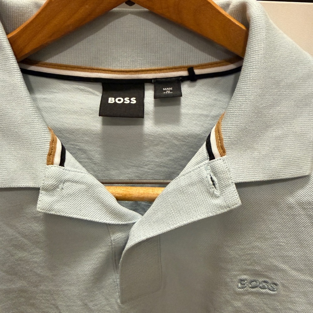 Boss Sky Blue Polo Shirt - Picture 2 of 3